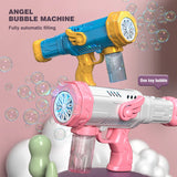 Automatic Bubble Gun for Kids - Electric Bubble Blower with Lights for Outdoor Parties
