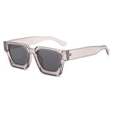 SHAUNA Retro Square Sunglasses – Trendy Tinted Shades for Men & Women