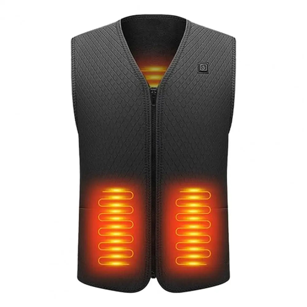 Unisex USB Heated Vest – Thick, Windproof, Sleeveless Thermal Waistcoat for Winter
