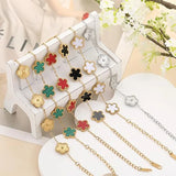 Trendy Stainless Steel Plant Charm Bracelet for Women