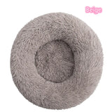 Plush Donut Cat Bed - Super Soft Washable Pet Nest (5 Sizes, 20 Colors)