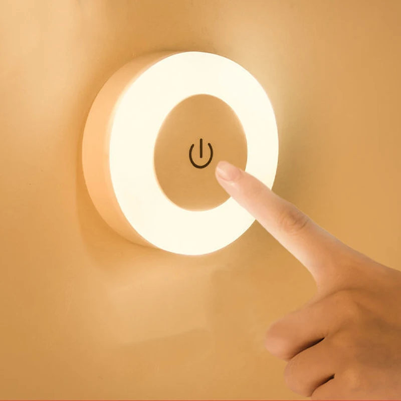 LED Touch Night Light – USB Rechargeable Magnetic Wall Lamp for Bedroom, Aisle & Wardrobe