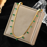 316L Stainless Steel Clover Necklace for Women - Elegant Zircon Flower Pendant Chain