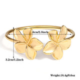 Trendy Gold Flower Cuff Bracelet for Women