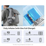 Portable Mini Electric Air Pump with LED Light, Fast Inflation & Deflation for Outdoor Use
