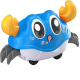 Interactive Crawling Crab Toy for Toddlers – Sensory Tummy Time Baby Toy with Double Pull-Back Movement