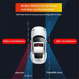 Espejo retrovisor de ángulo amplio ajustable de 360° para puntos ciegos, automóviles, camiones y SUV 