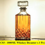 Decantador de whisky novedoso: botella de vidrio sin plomo para licor, whisky escocés y bourbon