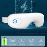 Bluetooth Eye Massager with Heat & Vibration – 5 Mode Therapy for Eye Strain & Sleep Improvement