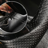 Premium 15-Inch Artificial Leather Steering Wheel Cover – Durable All-Season Protection