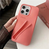 Estuche Rhode para iPhone 14 Pro y 15 Pro: funda de silicona suave con soporte para brillo de labios y lápiz labial, diseño mate y antideslizante