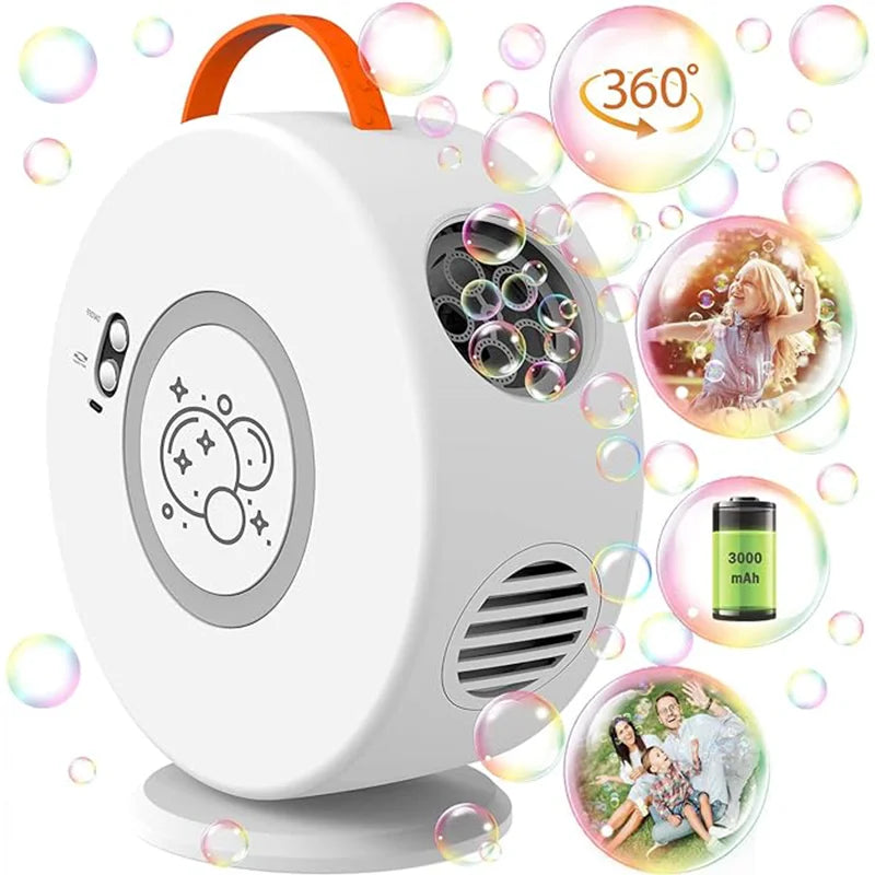 Rechargeable No-Spill Bubble Gun for Kids – Non-Toxic, Automatic Bubble Blower Toy