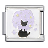 DIY Cartoon Cat Italian Charm Links for Stainless Steel Bracelets – Trendy Modular Jewelry Accessories