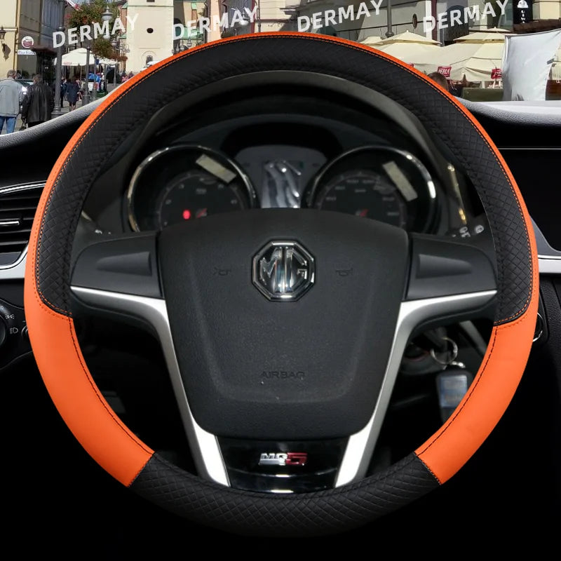 Funda de volante de cuero de microfibra de primera calidad para MG: diseño duradero, protector y antideslizante