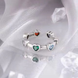 Adjustable Vintage Chain Ring – 925 Sterling Silver Open Ring for Women & Men