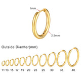 Minimalist Gold Hoop Earrings – Elegant Stainless Steel Jewelry for Women