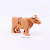 Animal Building Block Set - Farm & Zoo Collection with Goose, Pig, Shark & More
