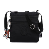Stylish Women's Nylon Crossbody Bag with Floral Decoration – Soft Messenger Shoulder Purse for Parties