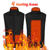 USB Heated Vest for Men & Women - 3-Temperature Electric Jacket for Outdoor Sports & Winter Warmth