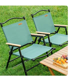 Foldable Wooden Beach Chair with Armrests – Heavy-Duty Outdoor Lounge Seating