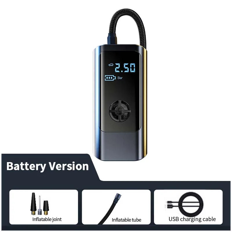 8000mAh Wireless Portable Air Compressor – 150PSI Fast Tire Inflator for Cars & Motorcycles