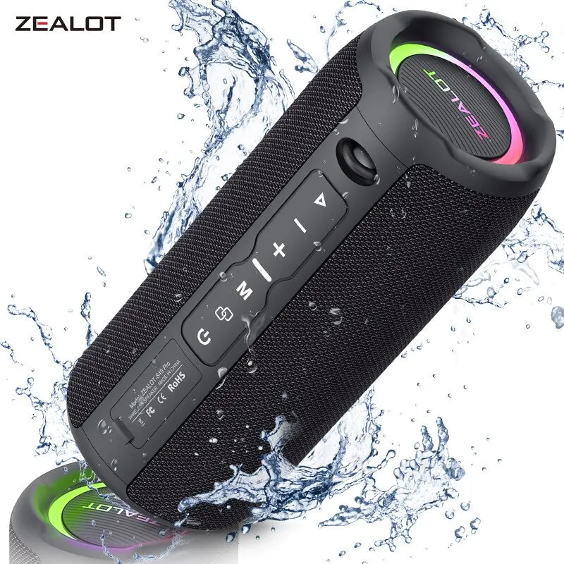 20W Portable Bluetooth Speaker with IPX6 Waterproof, Bass Boost & Dual Pairing – 10H Playtime
