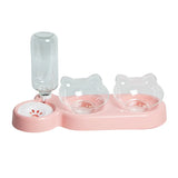 Elevated Pet Bowls for Dogs & Cats - Double Feeder with Water Dispenser