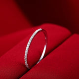 Elegant 925 Sterling Silver Diamond Wedding Ring for Women