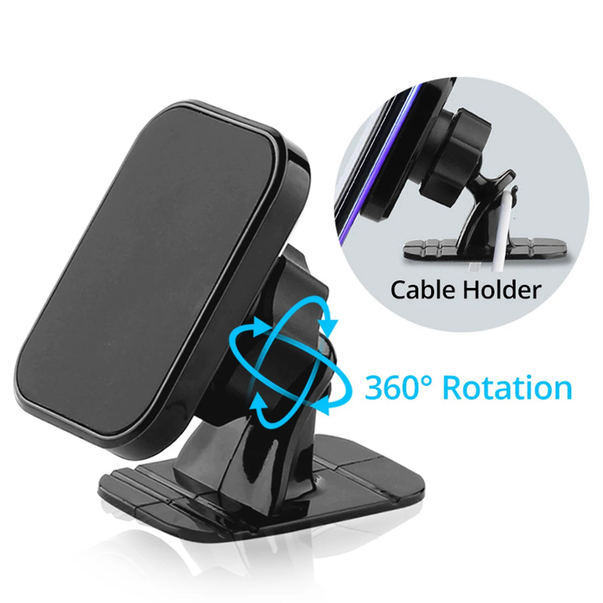 Soporte magnético para teléfono de coche: soporte giratorio de 360° para rejilla de ventilación y salpicadero