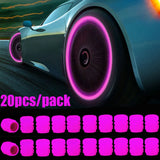 Glow-in-the-Dark Tire Valve Caps – Fluorescent Stem Covers for Cars, Bikes & Motorcycles
