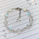 Pulsera con cuentas de estrella y dados de 8 bolas: estilo gótico Y2K atrevido para mujeres
