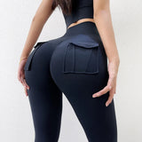 High-Waist Pocket Yoga Leggings for Women – Booty Lifting, Seamless, Quick-Dry Fitness Pants