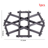 MOC City Train Rail Crossing & Flexible Tracks – DIY Building Block Set