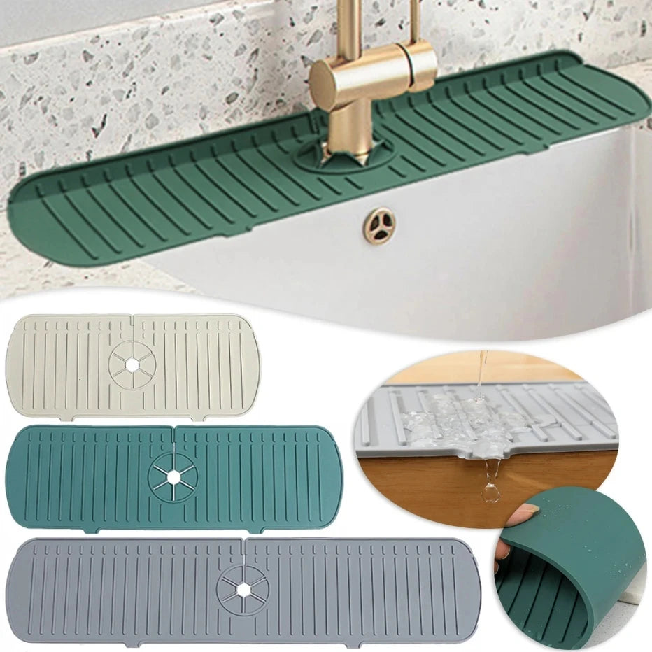 Alfombrilla de silicona para desagüe: almohadilla reutilizable y resistente al calor para cocina y baño para superficies limpias