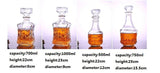 Decantador de whisky novedoso: botella de vidrio sin plomo para licor, whisky escocés y bourbon