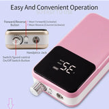 Professional Electric Nail Drill Machine – 35,000 RPM with Variable Speed & Smart Charging Dock
