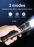 Ultra-Bright Rechargeable LED Flashlight with Zoom & Power Bank Function – Long-Range Waterproof Torch for Camping & Emergencies