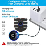 Abdominal Muscle Stimulator with 19 Intensity Levels – USB Rechargeable EMS Training Device