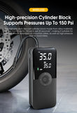 Cordless Digital Tire Inflator with LED Light and 150 PSI Air Compressor