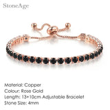 Unisex Geometric Charm Bracelet with AAA+ Cubic Zirconia