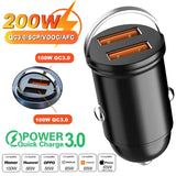 Dual USB & Type-C Fast Car Charger with Quick Charge 4.0/3.0