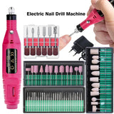 Electric Nail Drill Kit with Sanding Bands for Manicure & Pedicure – 20000 RPM Nail Art Tools