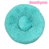 Plush Donut Cat Bed - Super Soft Washable Pet Nest (5 Sizes, 20 Colors)
