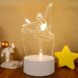 3D LED Night Light with Acrylic Illusion Panel – Warm White Bedside Lamp for Kids & Home Decor