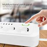 EU Plug Power Strip – 3 AC Outlets, 4 USB Ports & 1 Type-C Fast Charging