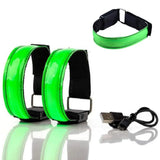 USB Rechargeable LED Running Light – High-Visibility Armband for Night Safety