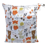 [Sigzagor] Bolsa seca y húmeda con dos cremalleras para pañales de bebé, impermeable, reutilizable, 36 cm x 29 cm