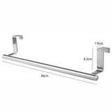 Toallero de acero inoxidable para colgar sobre la puerta: toallero para cocina y baño sin perforaciones