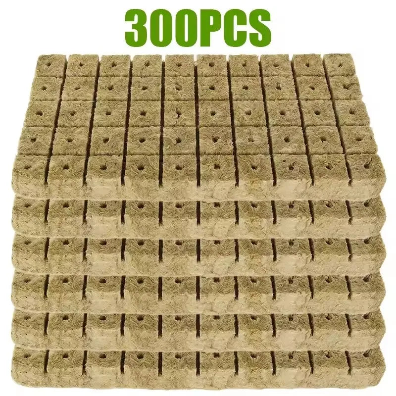 Rockwool Hydroponic Grow Cubes - Seed Starter Plugs for Soilless Gardening