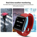 Reloj inteligente CHAONB 116 Plus: rastreador de actividad física con monitor de frecuencia cardíaca, monitor de sueño y modos multideportivos